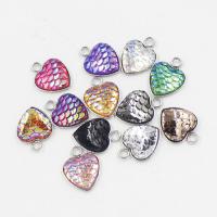 Stainless Steel Heart Pendants, 304 Stainless Steel, with Resin, plated Approx 2.3mm 