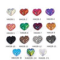 Harz Strass-Aufkleber, Herz, keine, frei von Nickel, Blei & Kadmium, 12x3mm, verkauft von PC