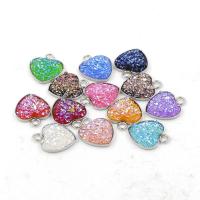 Stainless Steel Heart Pendants, 304 Stainless Steel, with Resin, plated Approx 2.3mm 