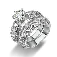 Circón cúbico anillo de dedo de latón, metal, chapado, Joyería & diverso tamaño para la opción & para mujer & con circonia cúbica, 7mm, tamaño:5-10, Vendido por UD