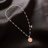 Титан ожерелье ювелирных изделий, титан, с Стеклянные бусины, с 5CM наполнитель цепи, Женский, Много цветов для выбора, длина:Приблизительно 15 дюймовый, продается Strand