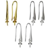 Brass Hook Earwire, plated, with loop 1mm Approx 1.5mm [