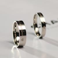 Titanium Steel Finger Ring & for couple, original color 