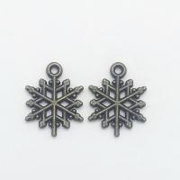 Zinc Alloy Jewelry Pendants, Snowflake, antique bronze color plated Approx 1mm 