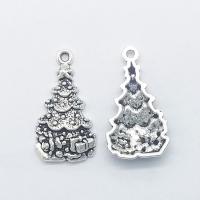 Zinc Alloy Christmas Pendants, Christmas Tree, antique silver color plated Approx 1mm 