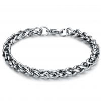 Titanium Steel Bracelet, byzantine chain & Unisex original color 