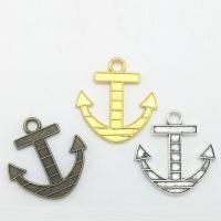 Zinc Alloy Ship Wheel & Anchor Pendant, plated Approx 2mm 