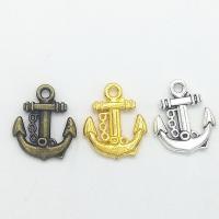 Zinc Alloy Ship Wheel & Anchor Pendant, plated Approx 1mm 