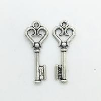 Zinc Alloy Key Pendants, antique silver color plated Approx 1mm 