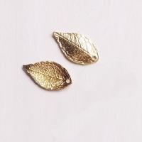 Zinc Alloy Leaf Pendants, KC gold color plated Approx 1mm 