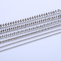 Titanium Steel Bracelet, platinum color plated & curb chain & for man Approx 7.88 Inch 
