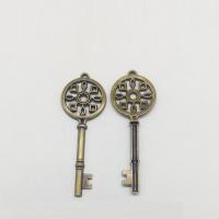 Zinklegierung Schlüssel Anhänger, antike Bronzefarbe plattiert, 69x25x2mm, Bohrung:ca. 1mm, 100PCs/Tasche, verkauft von Tasche