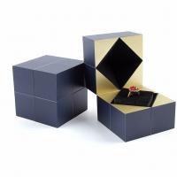 Paper Jewelry Display Box, Square, portable & durable, blue 