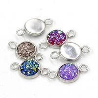Stainless Steel Charm Connector, 304 Stainless Steel, with Resin, plated, fashion jewelry Approx 2.3mm 