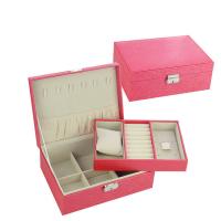 Multifunctional Jewelry Box, PU Leather, with Velveteen, Korean style 