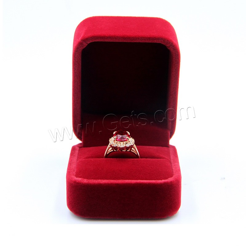 Velveteen Jewelry Display Box, different styles for choice, more colors for choice, 5PCs/Lot, Sold By Lot