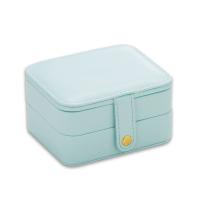 PU Leather Multifunctional Jewelry Box, with Velveteen, portable & Mini 