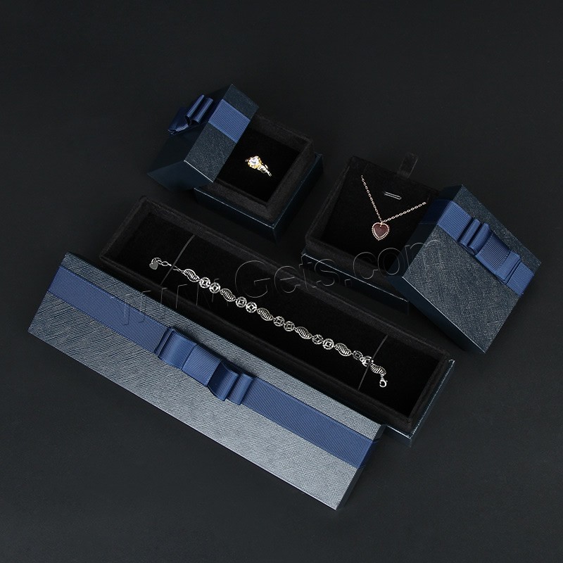 papier Boîte d’affichage de bijoux, avec velours de coton, Résistant & styles différents pour le choix, plus de couleurs à choisir, Vendu par PC