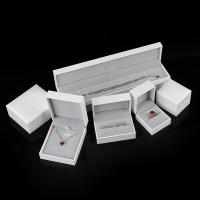Papel Caja de exhibición de joyas, con Pana, diferentes estilos para la opción, Blanco, 5PCs/Grupo, Vendido por Grupo