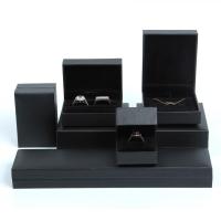 Paper Jewelry Display Box, with Velveteen, durable & hardwearing black 