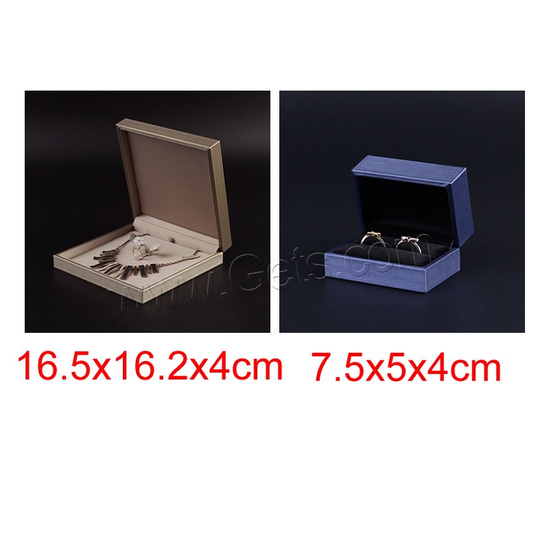 cuir PU Boîte d’affichage de bijoux, Résistant & antistatique & styles différents pour le choix, plus de couleurs à choisir, Vendu par PC