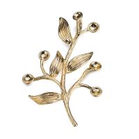 Hair Stick Findings, Brass, Branch, real gold plated, DIY, 34.6*53mm 