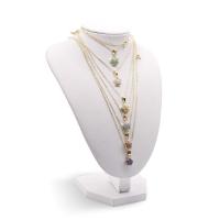 Ожерелье ручной латунные, Латунь, с Gemstone фишки, Звезда, Винтаж & различные материалы для выбора & Женский, 12mm, продается PC