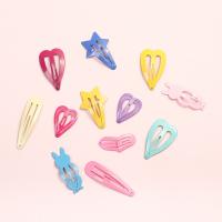 Hair Snap Clips, Zinc Alloy, plated, fashion jewelry & for woman, 10/Lot 