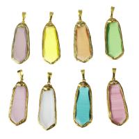 Rhinestone Brass Pendants, with Cats Eye, real gold plated, with rhinestone Approx 