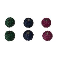 Kubischer Zirkonia Messing Perlen, mit kubischer Zirkonia, gemischte Farben, 8x8x8mm, Bohrung:ca. 2mm, verkauft von PC