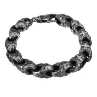 Stainless Steel Bracelet, for man & blacken, 12.5mm Approx 9 Inch 