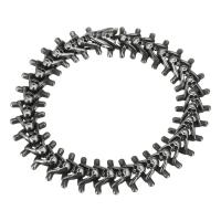 Stainless Steel Bracelet, with skull pattern & for man & blacken, 15mm 