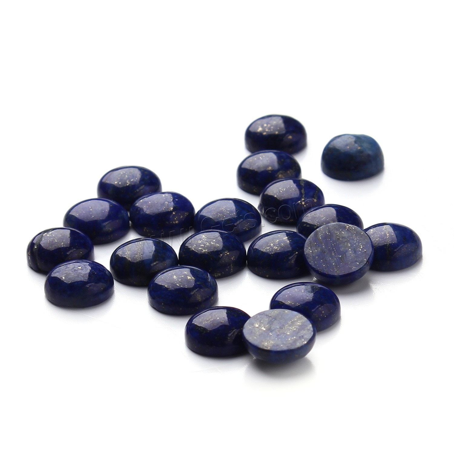 Lapis Lazuli Cabochon, time gem jewelry & different size for choice & flat back, 20PC/Bag, Sold By Bag