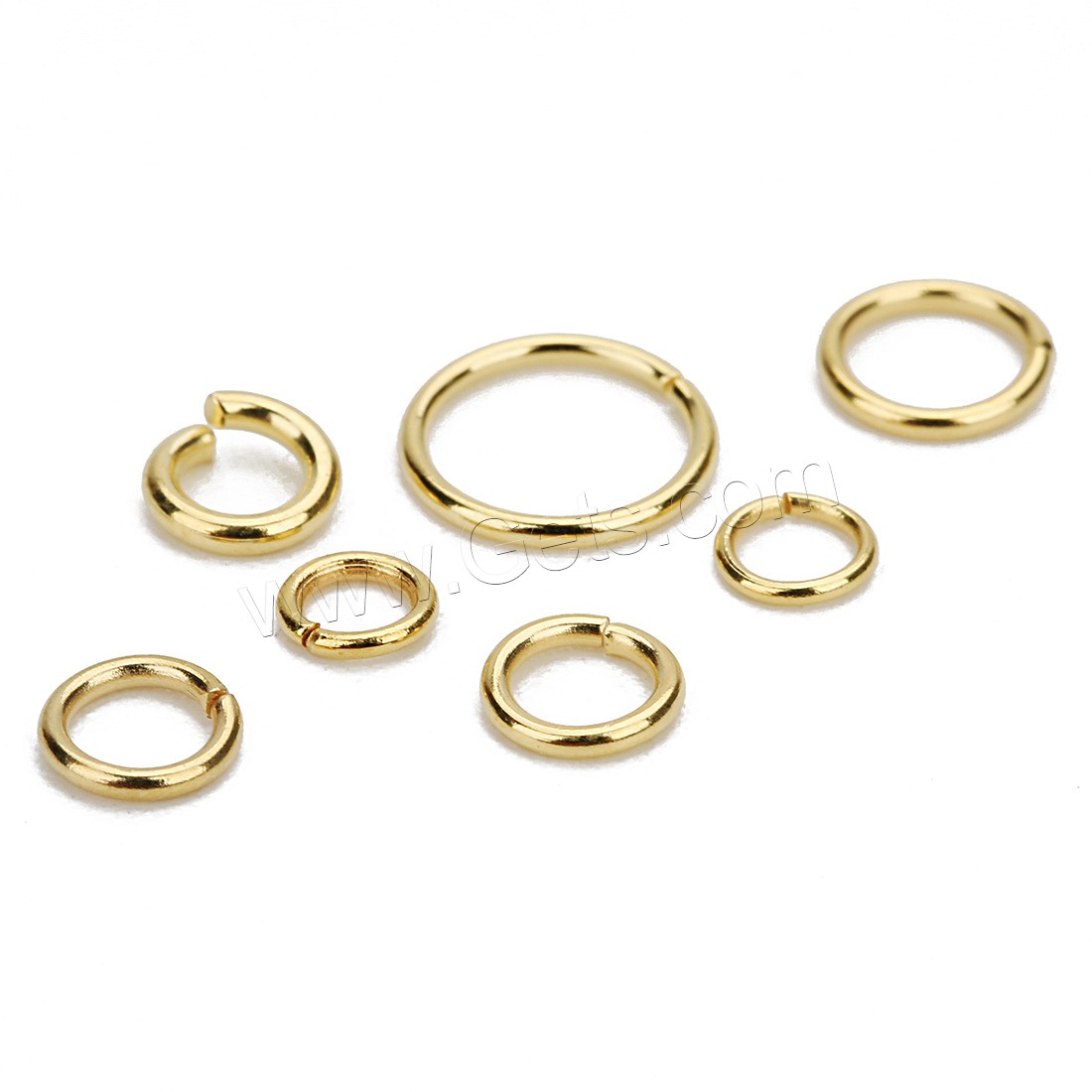 Saw Cut Stainless Steel Closed Jump Ring, different size for choice, gold, 100PC/Bag, Sold By Bag