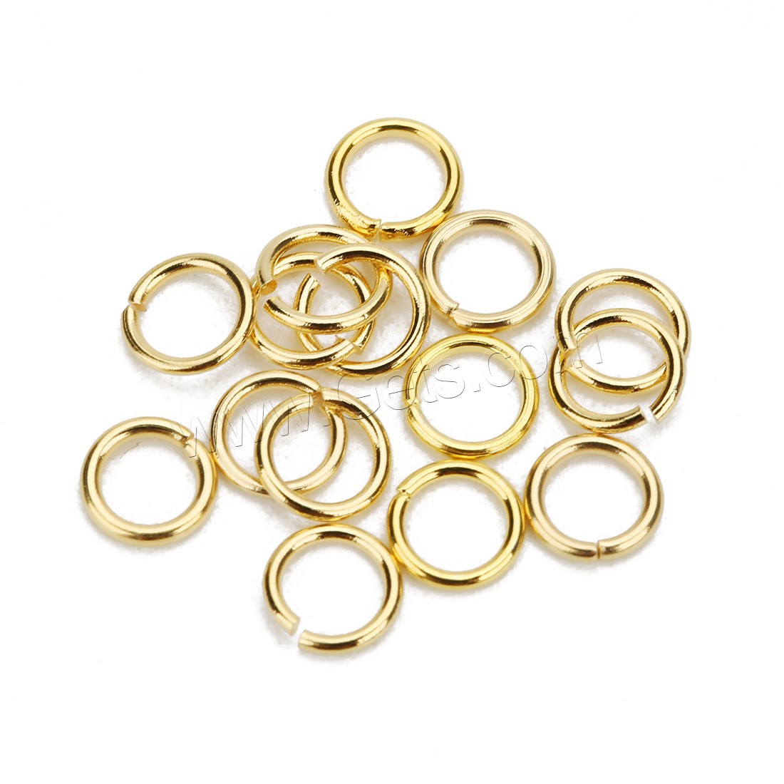 Sägeschnitt Edelstahl Closed Sprung-Ring, verschiedene Größen vorhanden, Goldfarbe, 100PC/Tasche, verkauft von Tasche