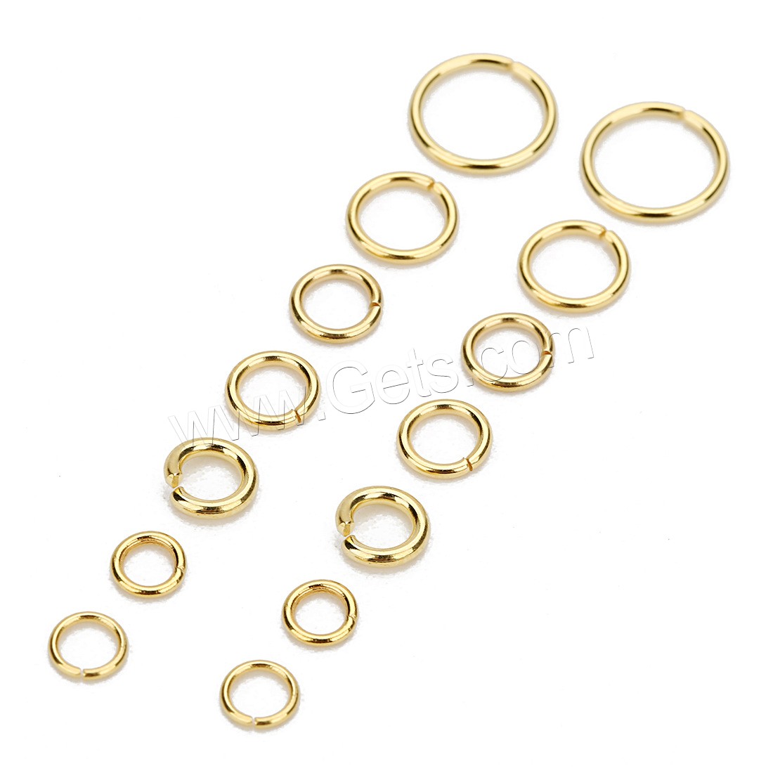 Saw Cut Stainless Steel Closed Jump Ring, different size for choice, gold, 100PC/Bag, Sold By Bag