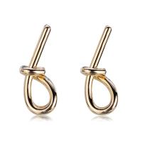 Brass Earring Stud Component, real gold plated, DIY, 21mm 