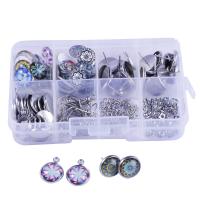 Stainless Steel Jewelry Finding Set, with Plastic, plated, environment-friendly package, 12mm 