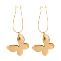 Zinc Alloy Drop Earring, gold color plated, for woman 70*15mm,63*30mm, 2/Lot 