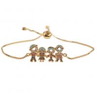 Cubic Zirconia Micro Pave Brass Bracelet, plated, fashion jewelry & micro pave cubic zirconia & for woman .5 Inch 