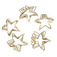 Brass Star Pendants, laiton, étoile, Placage de couleur d'or, protéger l'environnement, sans nickel, plomb et cadmium Environ 2mm, Environ Vendu par sac