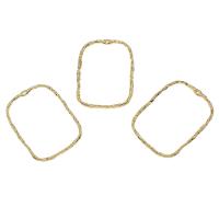 Brass Jewelry Pendants, Rectangle, gold color plated, nickel, lead & cadmium free Approx 2mm, Approx 