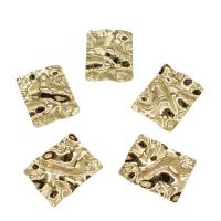 Brass Jewelry Pendants, Rectangle, gold color plated, nickel, lead & cadmium free Approx 1mm, Approx 