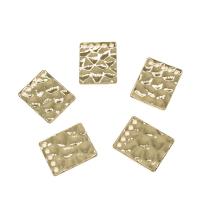 Brass Jewelry Pendants, Square, gold color plated Approx 1mm, Approx 