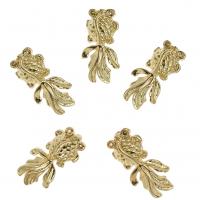Animal Brass Pendants, Goldfish, gold color plated Approx 3mm, Approx 