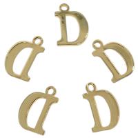 Letter Brass Pendants, Letter D, gold color plated Approx 2mm, Approx 