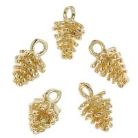 Brass Jewelry Pendants, Pinecone, gold color plated Approx 3mm, Approx 