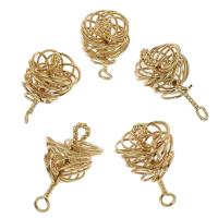 Brass Jewelry Pendants, gold color plated, double-hole Approx 3mm, Approx 