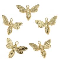 Animal Brass Pendants, Bee, gold color plated Approx 2mm, Approx 