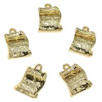 Brass Jewelry Pendants, gold color plated Approx 2mm, Approx 